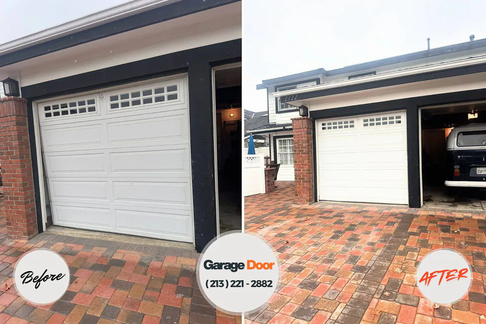 Before and after: garage door repair 33852